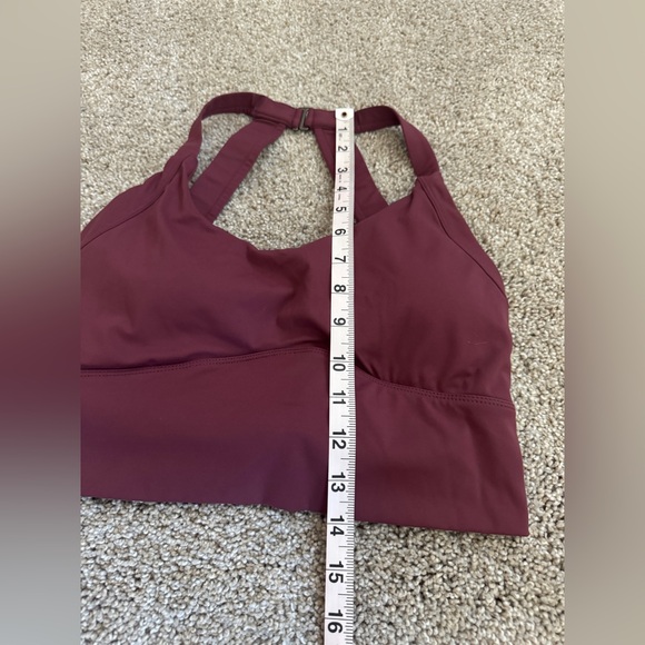 Women's Burgundy Sports Bra crop top Small - Picture 4 of 8